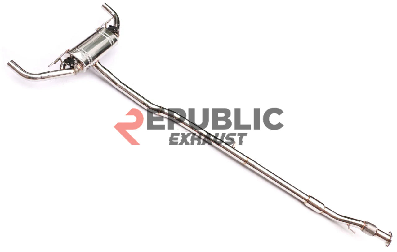 Republic Exhaust Catback Exhaust Dual Exit Tips with Valve for Mercedes-Benz A35 W177/V177 (2019-On) Titanium/Stainless Steel