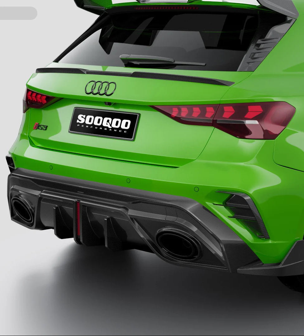 SOOQOO USA Rear Lip Spoiler for Audi RS3 8Y / 8Y.5 Hatchback (2021+)