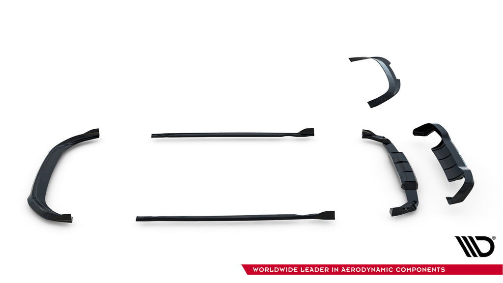 Set of Splitters V.6 Volkswagen Golf R Hatchback Mk8 Facelift