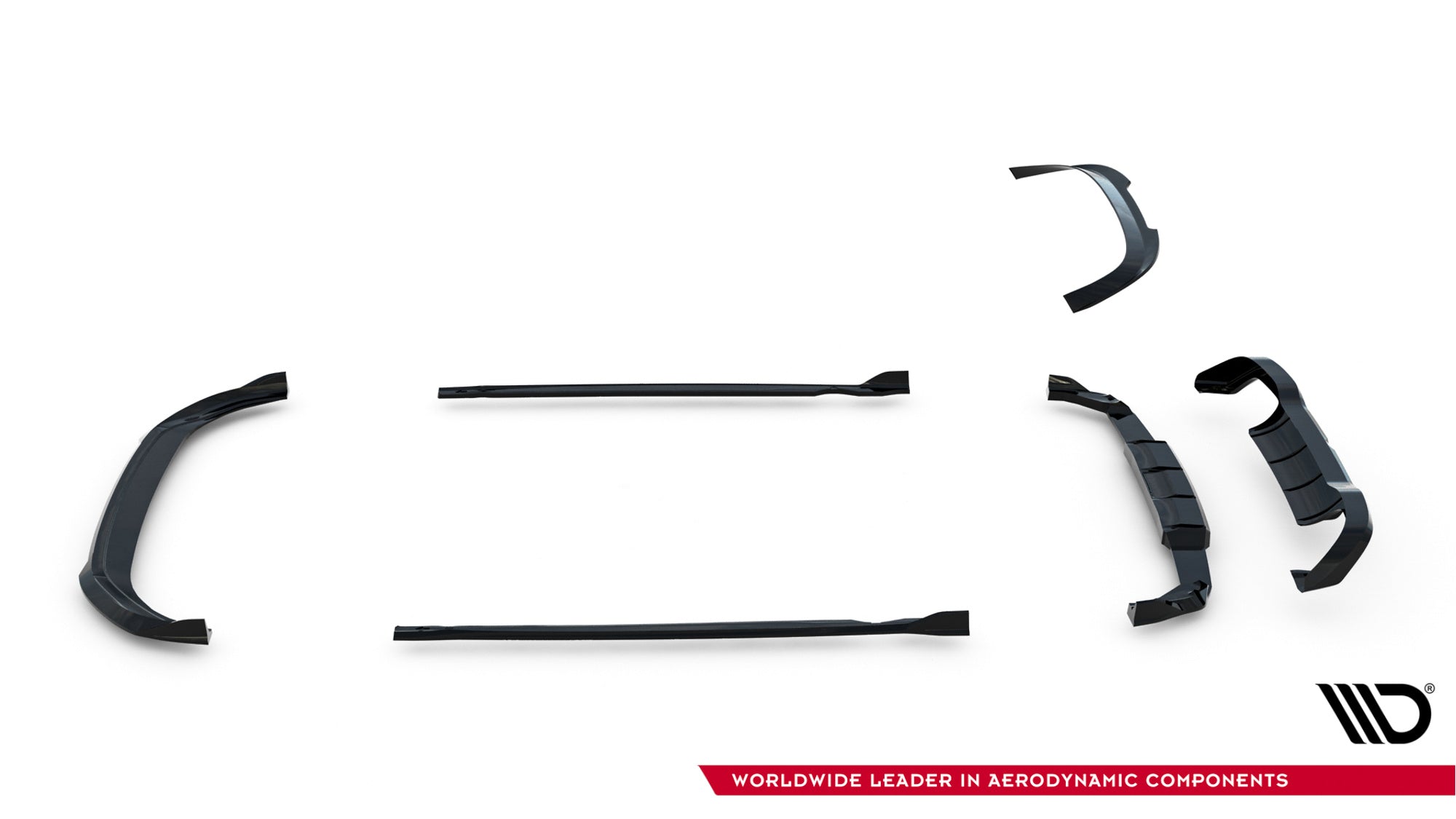 Set of Splitters V.6 Volkswagen Golf R Hatchback Mk8 Facelift